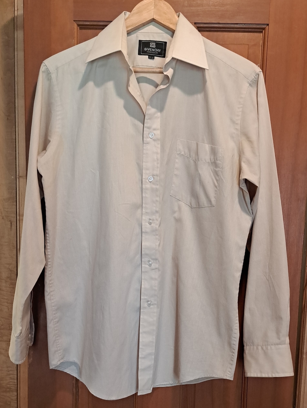 Givenchy Monsieur Light Beige Long-Sleeve Dress Shirt 15 33